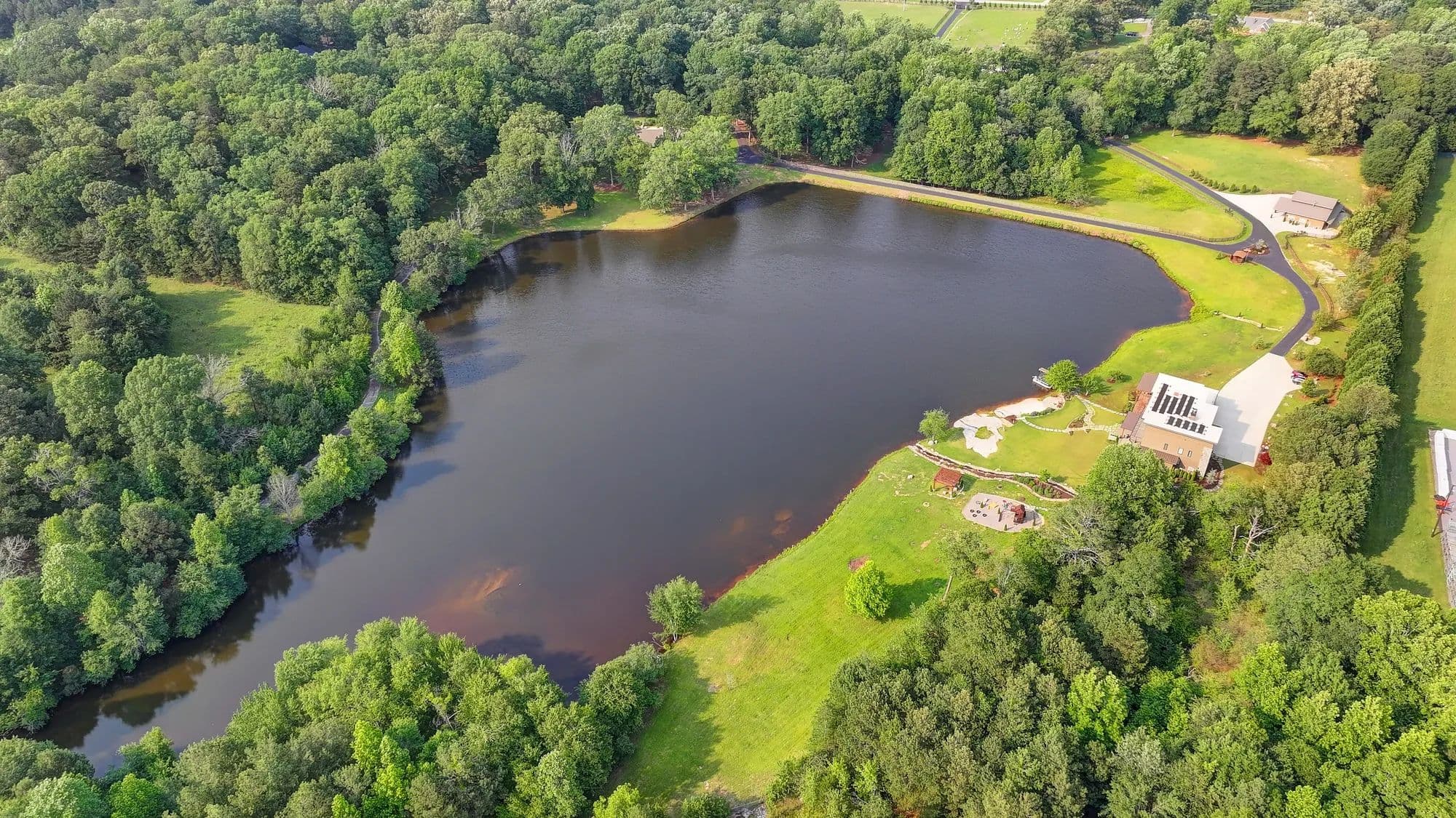 Luxury Lakefront Home with 20 Acres of Land for Sale in Barrow County, GA - Auburn, Georgia, 30680