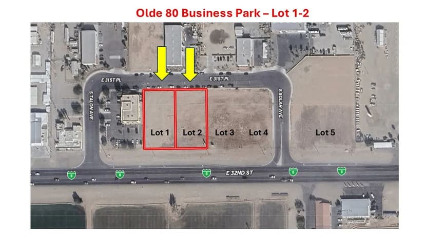 1.24 Acres of Commercial Land in Yuma, AZ Business Park