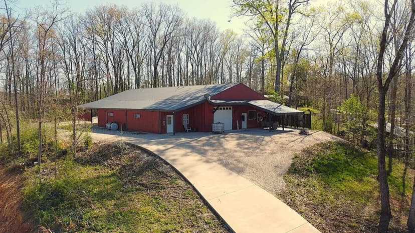 Custom Barndominium with private Current River access for sale in Van Buren, MO
