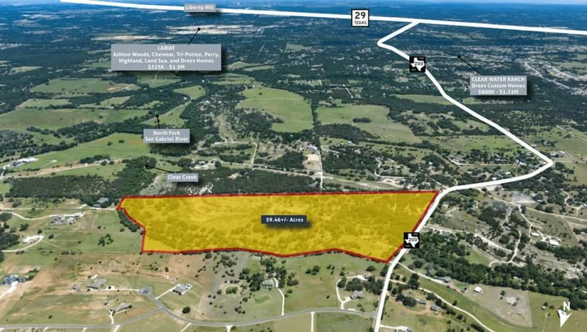59.46+/- Acre Development Site | Liberty Hill, TX