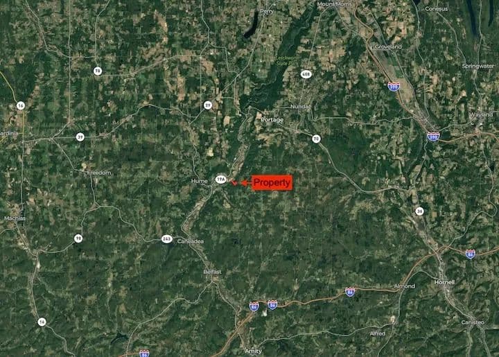 40 acres Hunting Land and Recreational Land bordering the Genesee River in Fillmore NY County Rd 27b