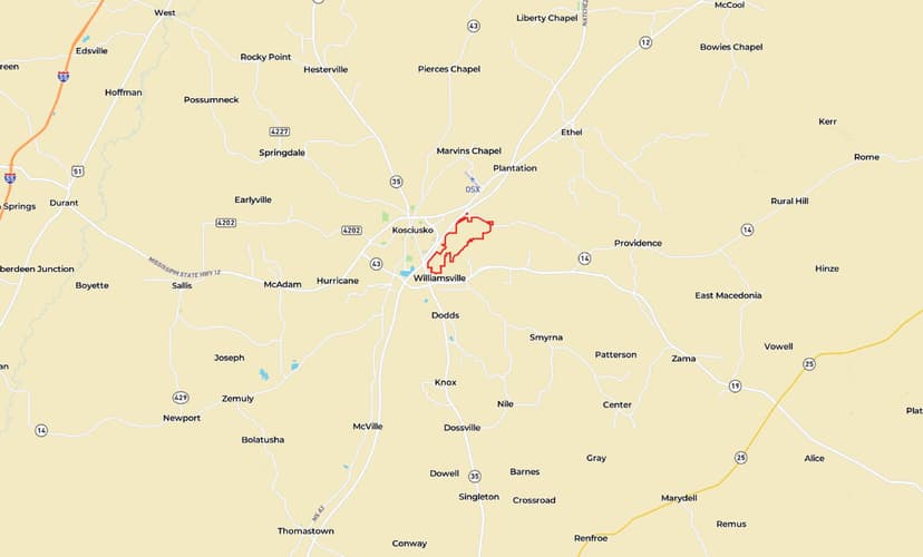 1,592 Acres with a Lodge in Attala County, MS