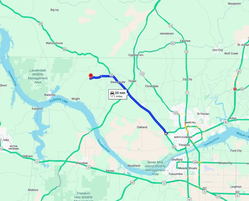 107 Acres in Lauderdale County, AL