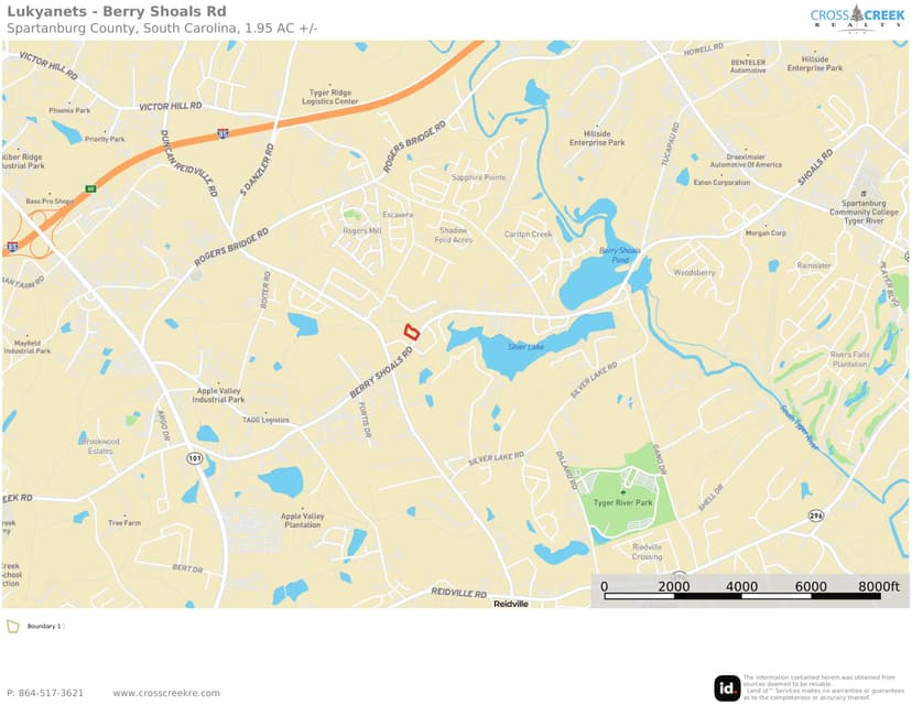 +/- 1.95 Acres on Berry Shoals Road in Duncan, SC