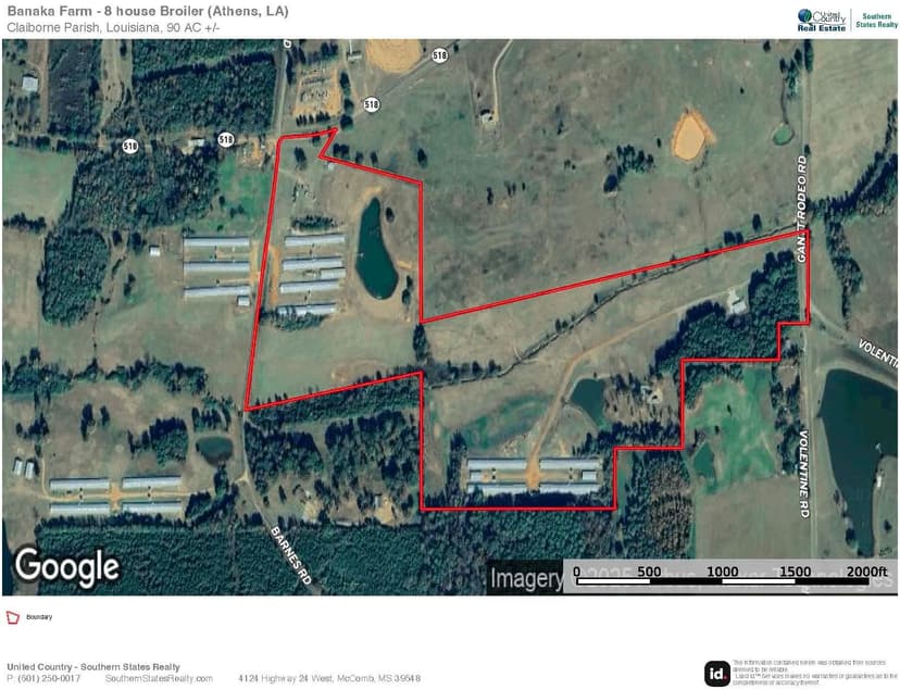 8 House Broiler Poultry Farm with 2 Residences in Louisiana