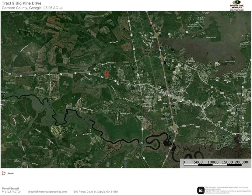 25+/- Acres Land for Sale with a Pond & Barn in Camden County, GA