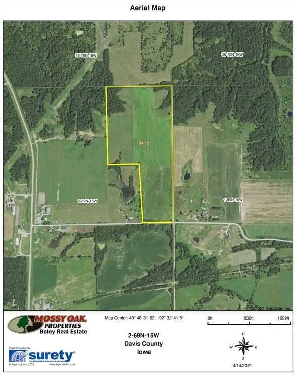 65 +/- Acre Farm for Sale in Davis County, Iowa